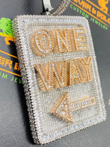 ONE WAY White & Rose Custom pendant