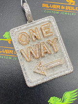 ONE WAY White & Rose Custom pendant