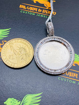 3D PHOTO PENDANT BAGUETTES  CZ-Diamonds high quality *FREE PICTURE INSTALLATION*