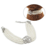 Artificial Rose Pearl Necklace