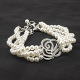 Artificial Rose Pearl Necklace