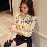 V-Neck Chiffon Blouses Slim Women Chiffon Blouse