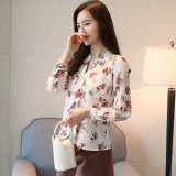 V-Neck Chiffon Blouses Slim Women Chiffon Blouse