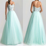 Sequined Bridesmaid Prom Gown Dress