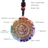 Orgonite Pendant Om Symbol Necklace