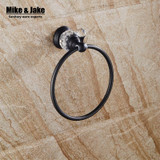Crystal Bathroom Towel Ring Black Bathroom Towel Rack Holder Crystal Black Towel RingTowel Bar Bathroom Accessories Sy8803