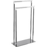 CP Standing Double Towel Rack for Bathroom Spa Towel Hanger, Brass, Acrylic CP Standing Double Towel Rack for Bathroom Spa Towel Hanger, Brass, Acrylic