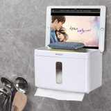 Multifunctional Bathroom Waterproof Toilet Paper Towel Rack Punch Box