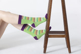 Womens 5-Pair Colorful Crew Socks - 6039