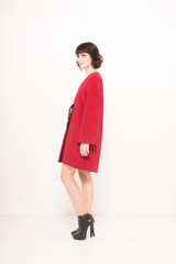 Dropped shoulder coat