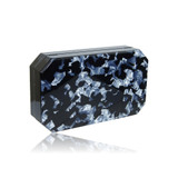 Black Silver Marble Acrylic Clutch