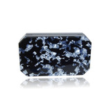 Black Silver Marble Acrylic Clutch