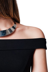 Black Off Shoulder Top With Short Sleeve
