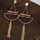 Tassel Geometric Shape Dangle Drop Earrings