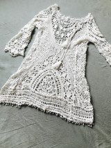 Backless White Crochet Swimwear Dress Cover Up