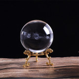 3D Solar System Crystal Ball Home Decor Astronomy