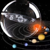 3D Solar System Crystal Ball Home Decor Astronomy