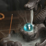 Dragon Ceramic Backflow creative Incense Burner +20 pcs cones