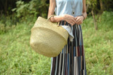 Handmade Natural color Jute seagrass basket