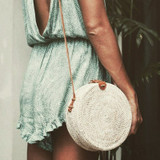 Raissa Woven Rattan Circle Bag