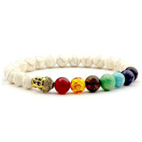 Handmade Natural Stone Bracelet  buddha white stone
