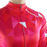 Womens Racmmer Triangles Long Sleeve Cycling Jersey