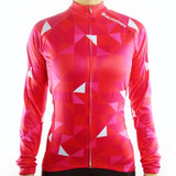 Womens Racmmer Triangles Long Sleeve Cycling Jersey