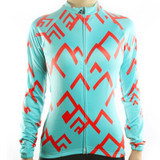 Womens Racmmer Mountains Thermal Fleece Long Sleeve Cycling Jersey