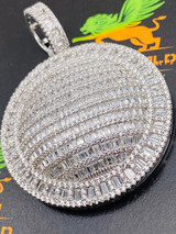 BAGUETTE MEDALLION ICED OUT CUSTOM PENDANT