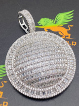 BAGUETTE MEDALLION ICED OUT CUSTOM PENDANT