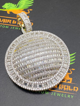 BAGUETTE MEDALLION ICED OUT CUSTOM PENDANT