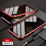 Privacy Tempered Glass Magnetic/ Anti-peeping Magnet Metal Bumper Case