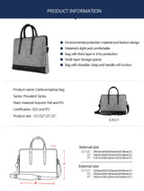 Fashionable Laptop Shoulder Bag Case for 11/12/13/14/15 inch Macbook Air
