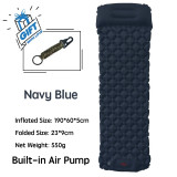 Outdoor Sleeping Pad Camping Inflatable Mattress with Pillows Travel Mat Folding Bed Ultralight Air Cushion Hiking Trekking