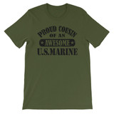 Proud Cousin of an Awesome US Marine Unisex short sleeve t-shirt