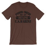 Proud Cousin of an Awesome US Marine Unisex short sleeve t-shirt