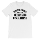 Proud Cousin of an Awesome US Marine Unisex short sleeve t-shirt