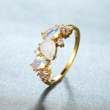 Vintage Crystal Moonstone Ring