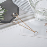 Chain Pearl Earrings