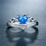 Elegant Heart Opal Ring