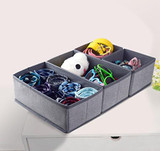 HARRA HOME Soft Fabric Drawer Organizer, Clothes Box for Underwear Bra Sock Tie Scarf, Organizing Child Baby Kids Room, Nursery Closet Drawer Divider, Set of 6