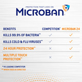 Microban 24 Hour Disinfectant Sanitizing Spray, Fresh Scent, 15 fl oz