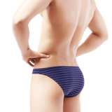 Light Striped Bikini Bulge Briefs
