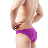 Light Striped Bikini Bulge Briefs