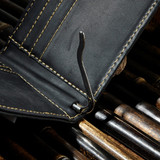 Men's Genuine Leather Slim Money Clip Wallet