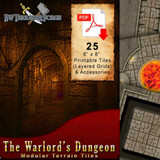 Digital Forge: Warlord's Dungeon - Castle Dungeon Themed Modular Terrain Tiles