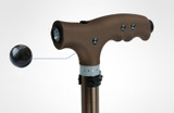 Yuetor Cane - 3-point LED Telescopic Folding Cane(Brown)