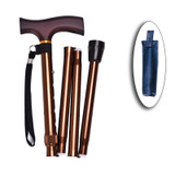Ichigo Ichie Walking Cane - Aluminium Folding Telescopic Walking Stick(Dark Green/Brown/Black)