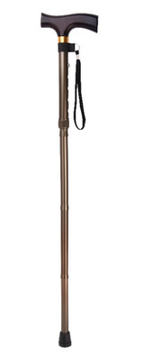 Ichigo Ichie Walking Cane - Aluminium Folding Telescopic Walking Stick(Dark Green/Brown/Black)