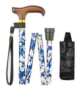Ichigo Ichie Walking Cane - Aluminium Folding Telescopic Walking Stick(Floral Pattern)